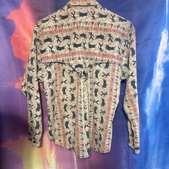 Vintage Rocky Mountain Clothing Western Shirt Womens XS Long Sleeve Button - Picture 5 of 7